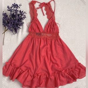 Beautiful coral summer dress!